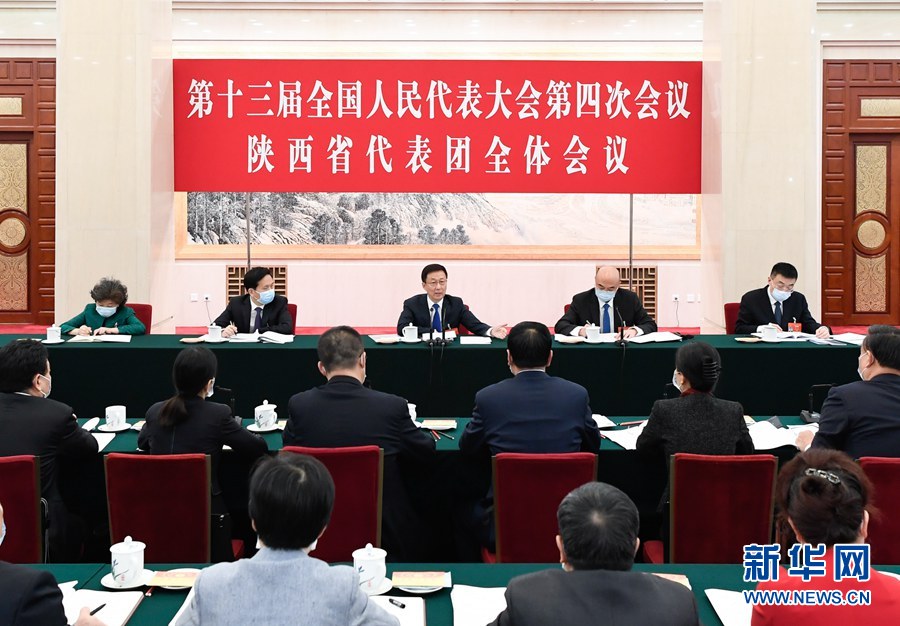 （兩會受權發(fā)布）韓正參加陜西代表團審議