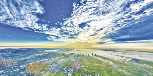 【攝影報(bào)道】被薄霧籠罩的西峰城區(qū)