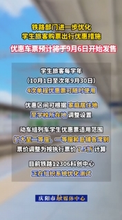 鐵路部門進一步優(yōu)化學生旅客購票出行優(yōu)惠措施
