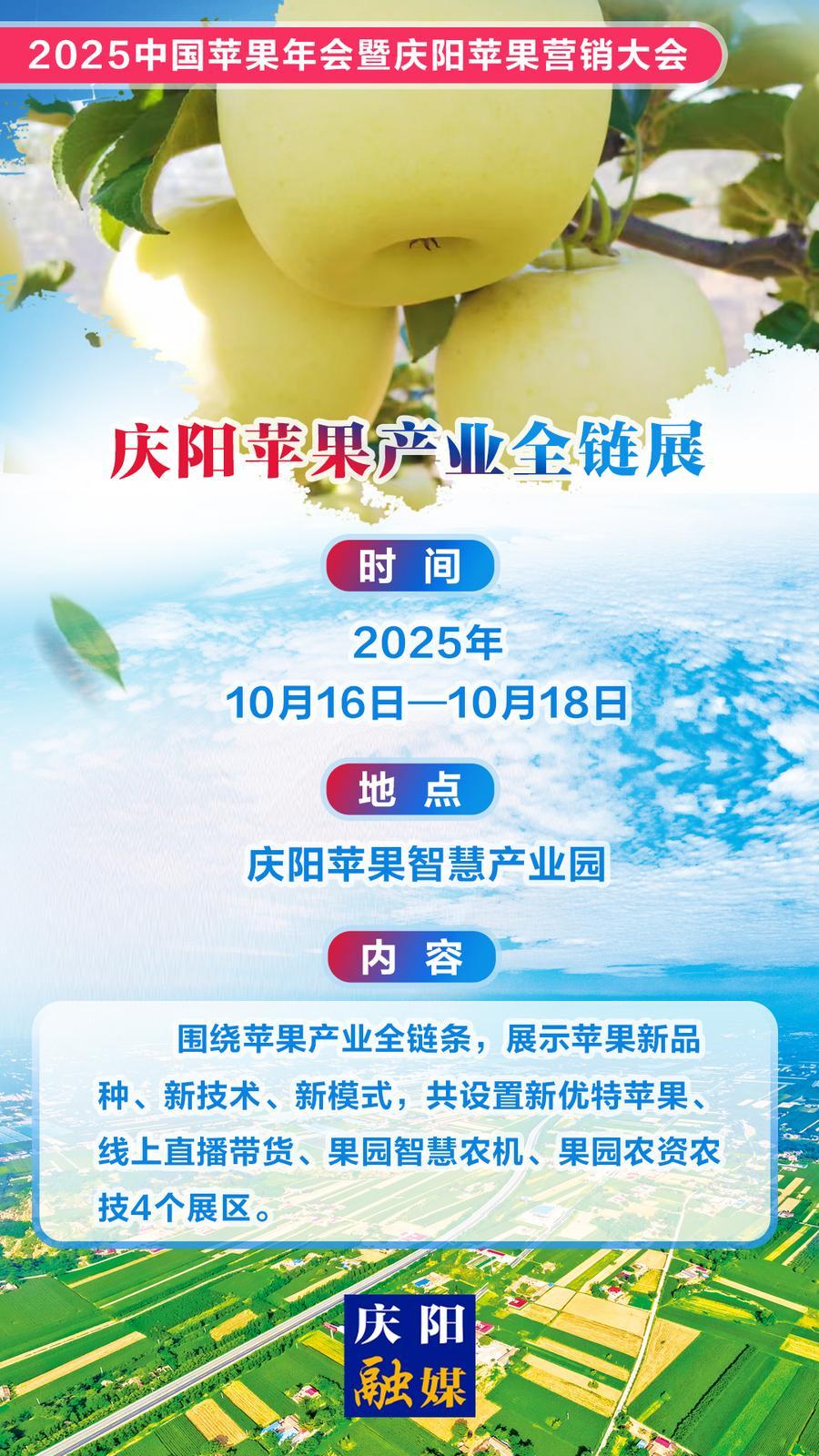 ?【微海報(bào)】2025中國蘋果年會(huì)暨慶陽蘋果營銷大會(huì)丨慶陽蘋果產(chǎn)業(yè)全鏈展