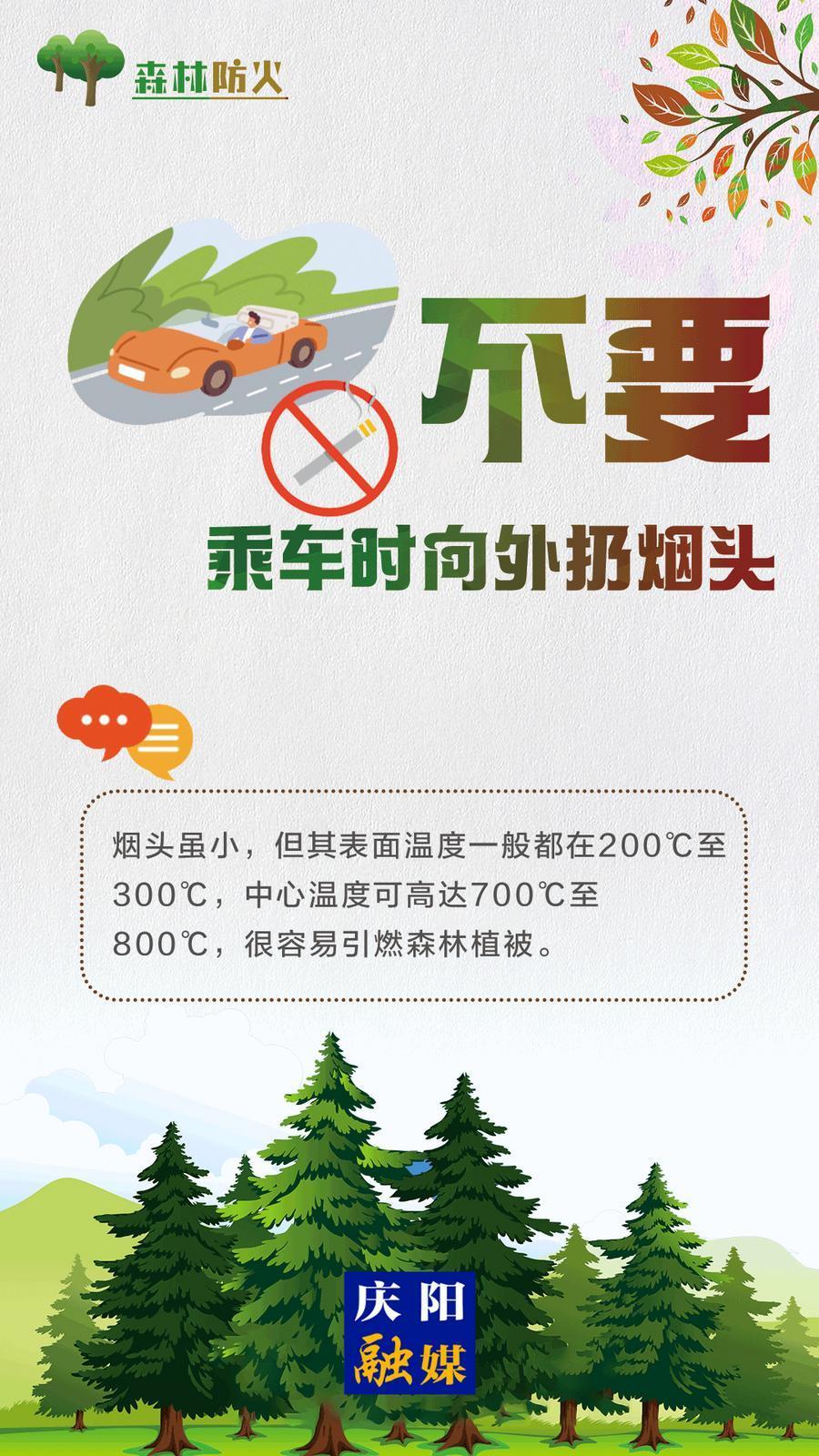 【微海報(bào)】森林防火丨不要乘車時(shí)向外扔煙頭