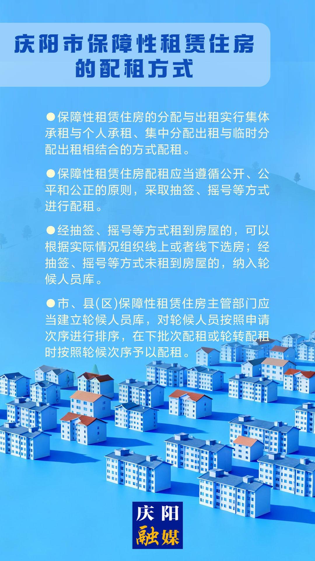 吉慶向陽 廣廈萬千丨慶陽市保障性租賃住房的配租方式