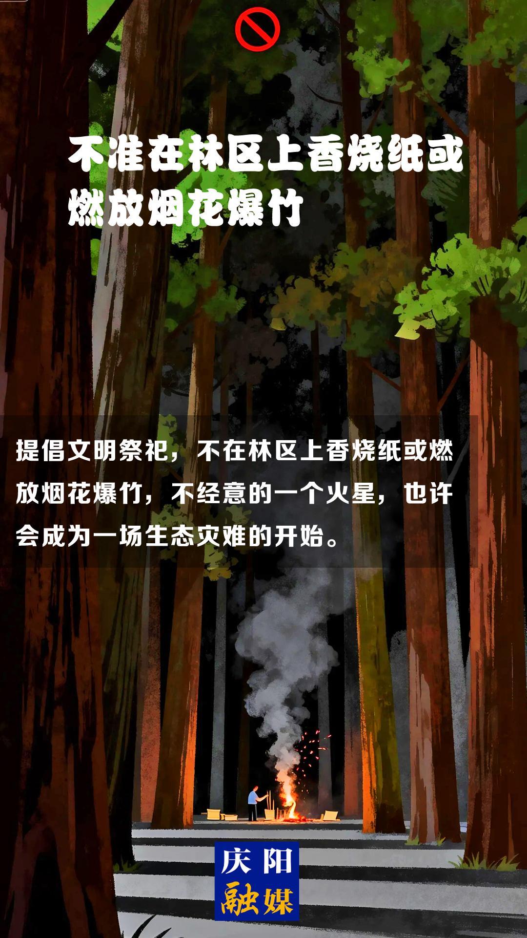 【微海報】森林防火知識科普?⑨丨不準在林區(qū)上香燒紙或燃放煙花爆竹