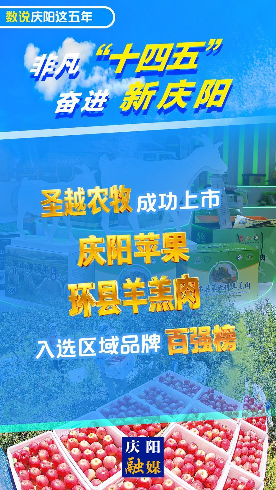 【數(shù)說慶陽這五年(31)】微海報丨慶陽蘋果、環(huán)縣羊羔肉入選區(qū)域品牌百強(qiáng)榜