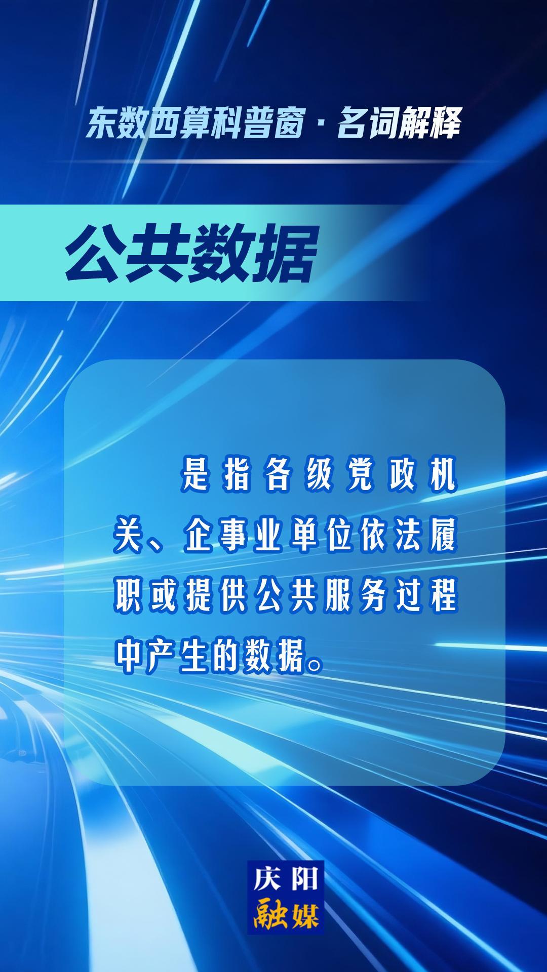 東數(shù)西算科普窗·名詞解釋丨公共數(shù)據(jù)