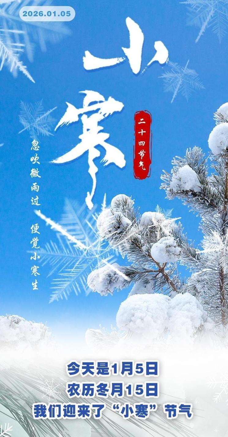 【二十四節(jié)氣·小寒】長(zhǎng)圖 | 忽吹微雨過，便覺小寒生