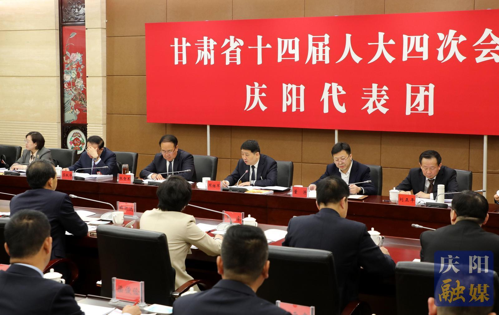 省十四屆人大四次會(huì)議慶陽(yáng)代表團(tuán)審議省人大常委會(huì)和省法檢“兩院”工作報(bào)告