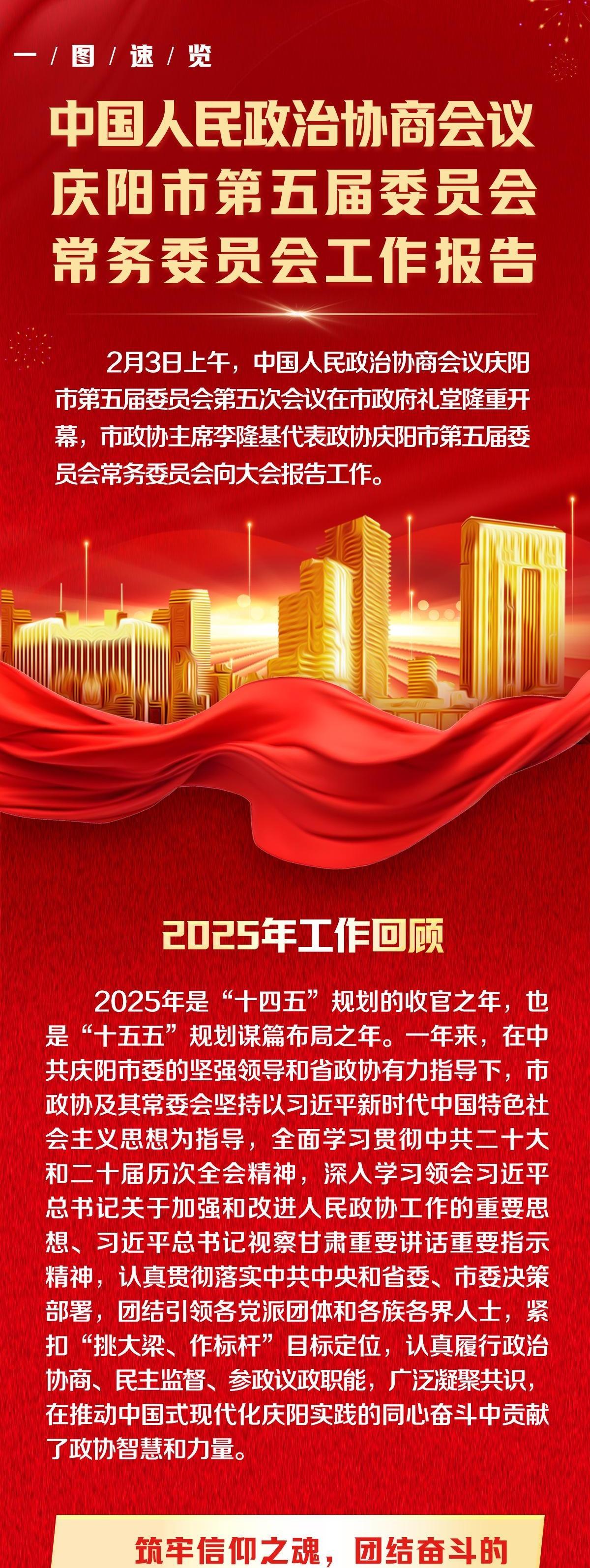 一圖速覽 | 政協(xié)慶陽市第五屆委員會常務(wù)委員會工作報(bào)告